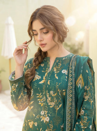 03 Piece Unstitched Printed Lawn