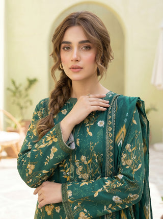 03 Piece Unstitched Printed Lawn