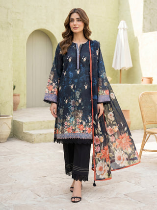 03 Piece Unstitched Printed Lawn