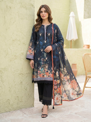 03 Piece Unstitched Printed Lawn