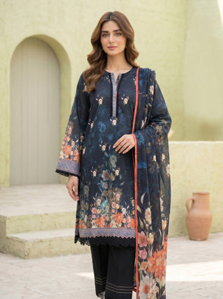 03 Piece Unstitched Printed Lawn