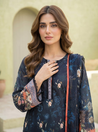 03 Piece Unstitched Printed Lawn