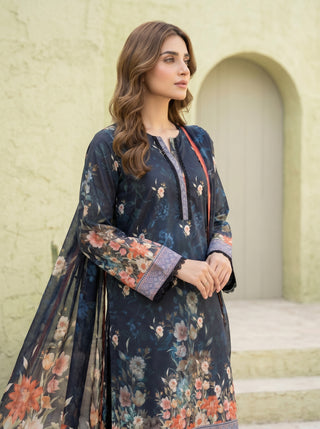 03 Piece Unstitched Printed Lawn
