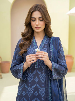 03 Piece Unstitched Printed Lawn