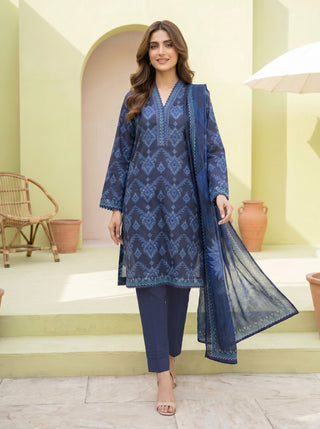 03 Piece Unstitched Printed Lawn