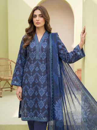 03 Piece Unstitched Printed Lawn