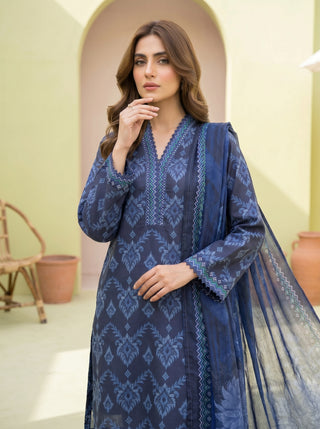 03 Piece Unstitched Printed Lawn