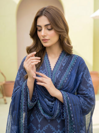 03 Piece Unstitched Printed Lawn