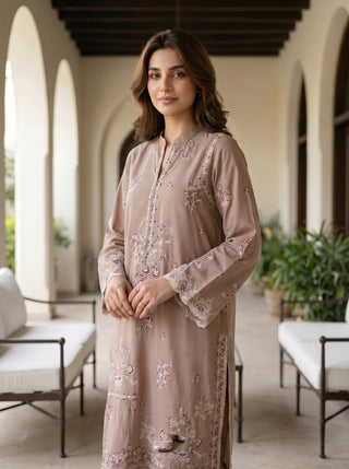 02 Piece Stitched Embroidered Lawn