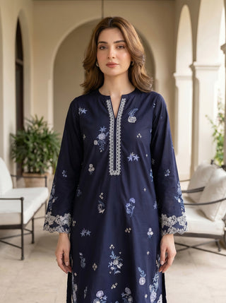 02 Piece Stitched Embroidered Lawn