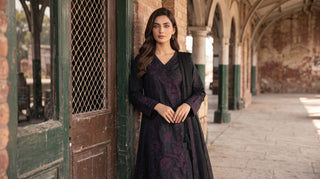 03 Piece Embroidered with Chiffon Dupatta Ready to wear Luckhnowi Collection
