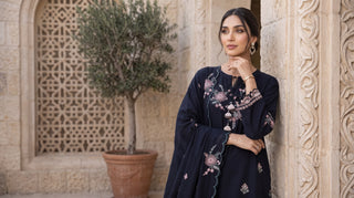 03 Piece Unstitched Embroidered with Fancy Embroidered Shawl