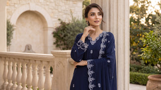 03 Piece Unstitched Embroidered with Fancy Embroidered Shawl