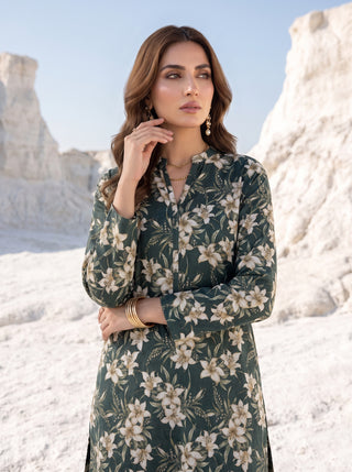 02 Piece Unstitched Printed Lawn