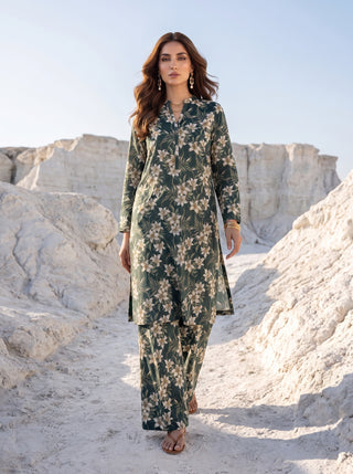 02 Piece Unstitched Printed Lawn
