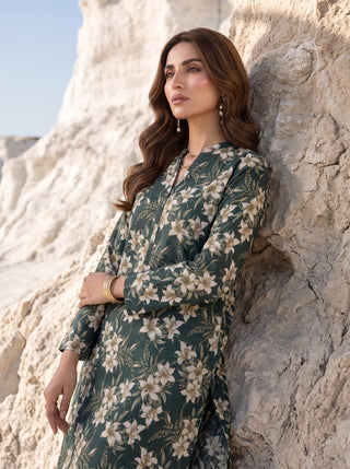 02 Piece Unstitched Printed Lawn