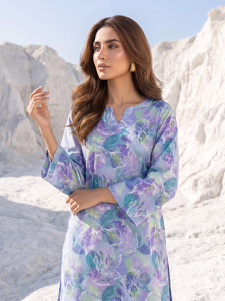02 Piece Unstitched Printed Lawn