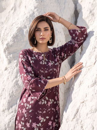 02 Piece Unstitched Printed Lawn