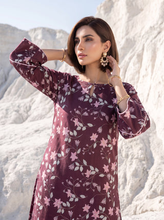 02 Piece Unstitched Printed Lawn