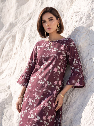 02 Piece Unstitched Printed Lawn