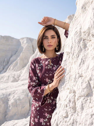 02 Piece Unstitched Printed Lawn