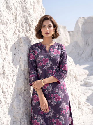 02 Piece Unstitched Printed Lawn