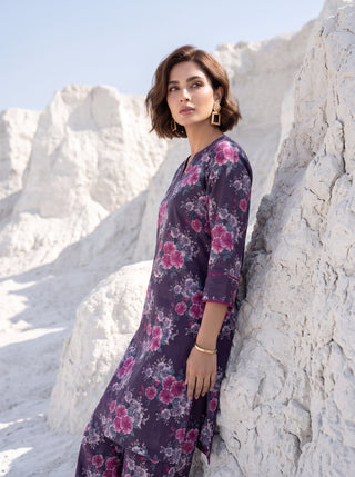 02 Piece Unstitched Printed Lawn