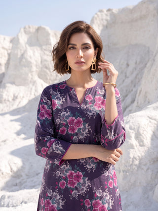 02 Piece Unstitched Printed Lawn