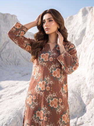 02 Piece Unstitched Printed Lawn