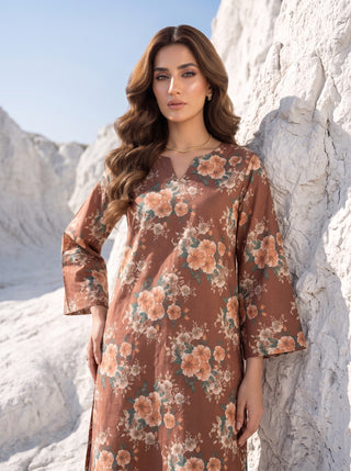02 Piece Unstitched Printed Lawn