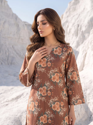 02 Piece Unstitched Printed Lawn