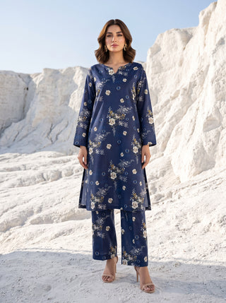02 Piece Unstitched Printed Lawn
