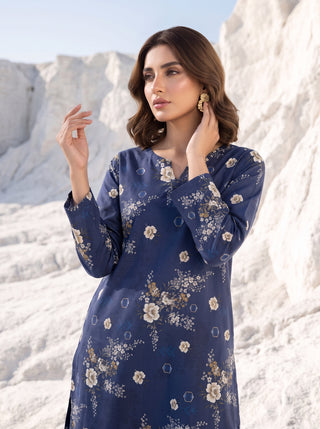 02 Piece Unstitched Printed Lawn