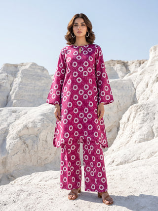 02 Piece Unstitched Printed Lawn