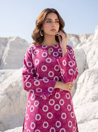 02 Piece Unstitched Printed Lawn