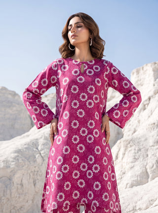 02 Piece Unstitched Printed Lawn