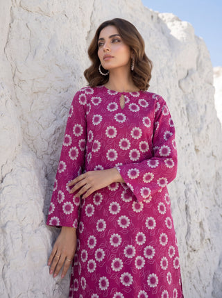02 Piece Unstitched Printed Lawn