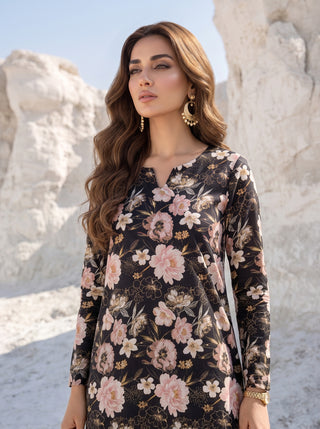 02 Piece Unstitched Printed Lawn