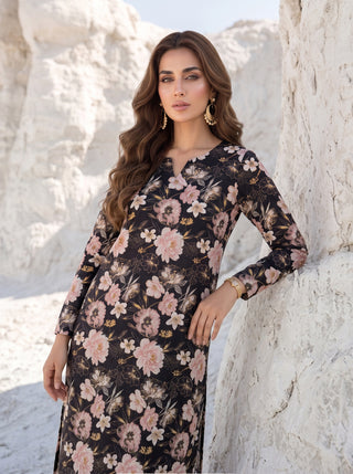 02 Piece Unstitched Printed Lawn