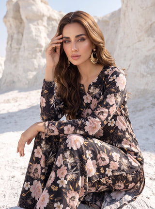 02 Piece Unstitched Printed Lawn