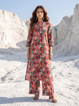 02 Piece Unstitched Printed Lawn