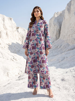 02 Piece Unstitched Printed Lawn