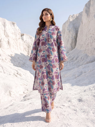 02 Piece Unstitched Printed Lawn