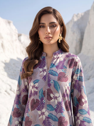 02 Piece Unstitched Printed Lawn