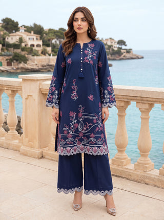 02 Piece Ready To Wear Embroidered Shirt & Trouser