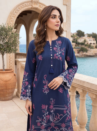 02 Piece Ready To Wear Embroidered Shirt & Trouser