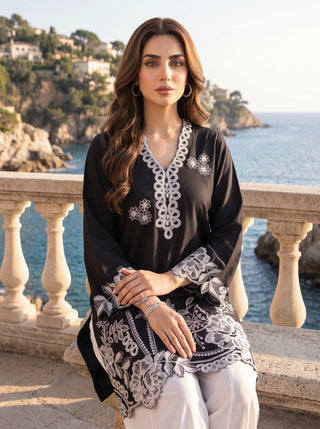 02 Piece Ready To Wear Embroidered Shirt & Trouser