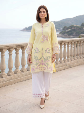 02 Piece Ready To Wear Embroidered Shirt & Trouser