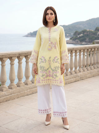 02 Piece Ready To Wear Embroidered Shirt & Trouser
