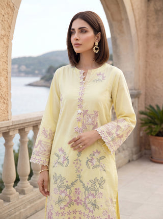 02 Piece Ready To Wear Embroidered Shirt & Trouser